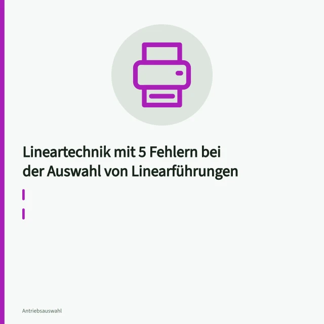 Kugelumlaufwagen auf Profilschiene einer Linearführung. Lineartechnik mit 5 Fehlern bei der Auswahl von Linearführungen